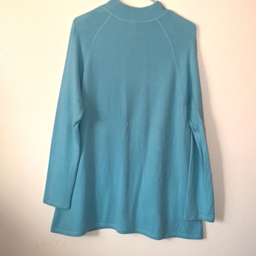 VINTAGE J. JILL 100% CASHMERE MOCK NECK TUNIC SWEATER SIZE LARGE TALL - Picture 7 of 15